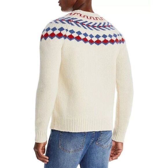 The Men's Store Bloomingdale's Sz XL Wool Geo-Stripe Crewneck Sweater $168 - Picture 8 of 8